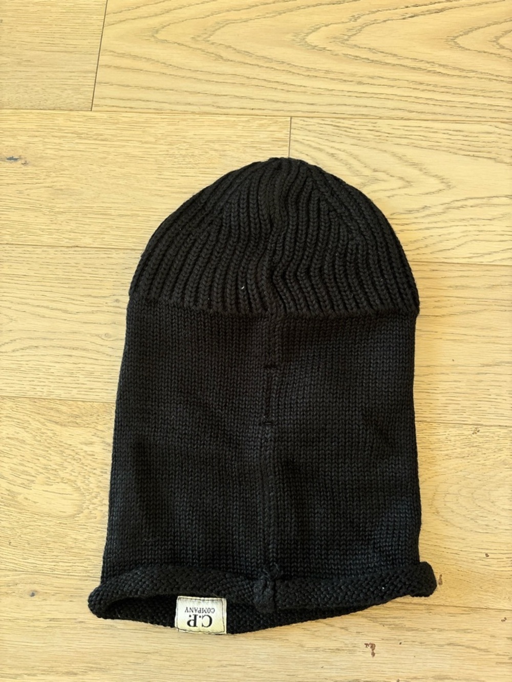 C.P. Company Black Knitted Goggle Hood - Picture 3 of 3